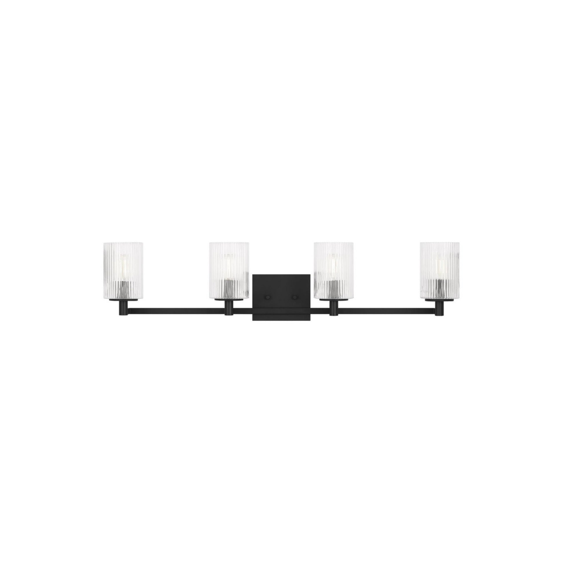 Lando 35" 4-Light Bathroom Vanity, Midnight Black Finish - Bees Lighting