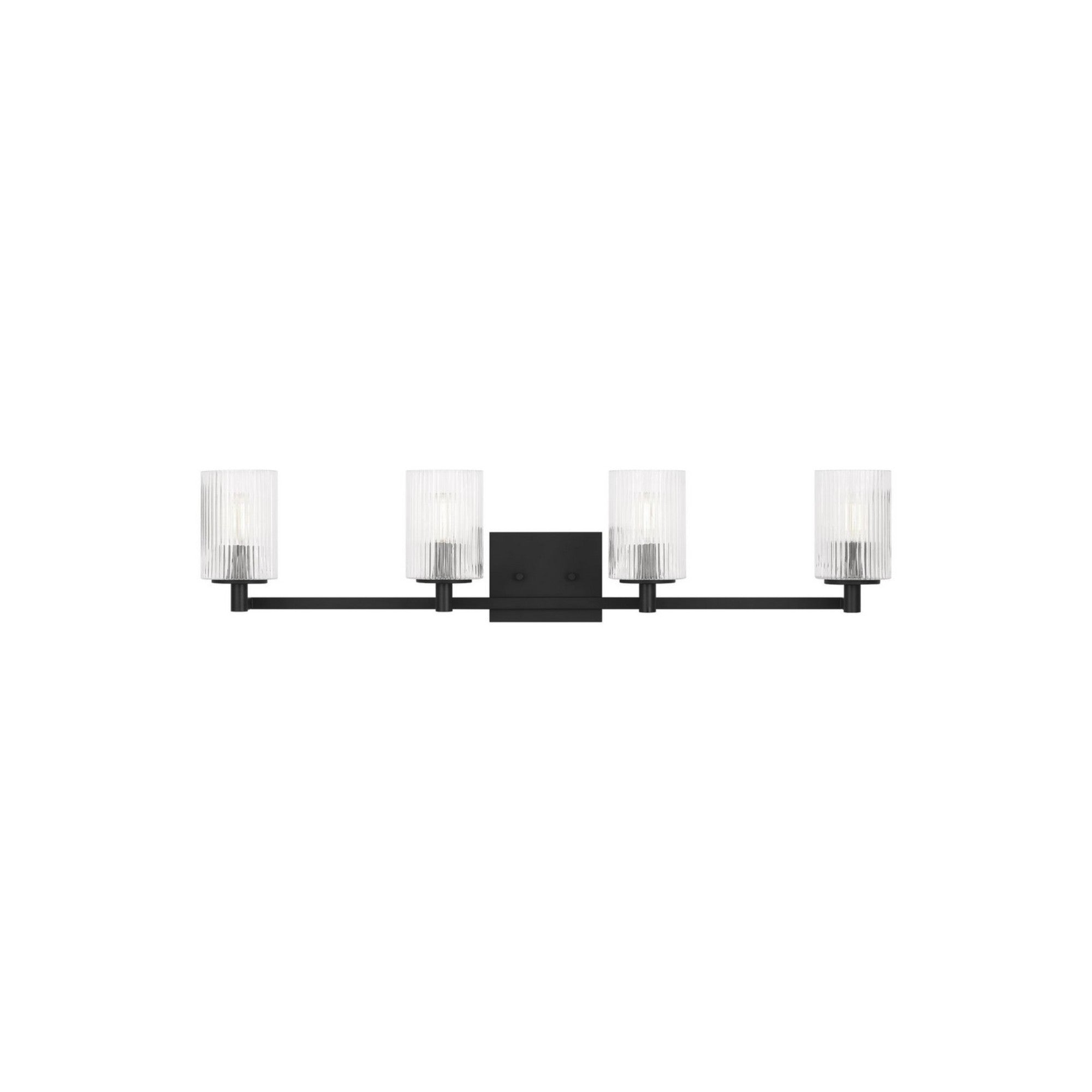 Lando 35" 4-Light Bathroom Vanity, Midnight Black Finish - Bees Lighting