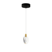 Pebble 5" LED Mini Pendant, Black & Polished Gold Finish - Bees Lighting