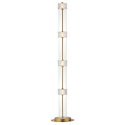 Elysian 4-Light LED Floor Lamp, Natural Aged Brass Finish - Bees Lighting
