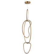 Unity 63" Vertical LED Pendant, Brushed Champagne Finish - Bees Lighting
