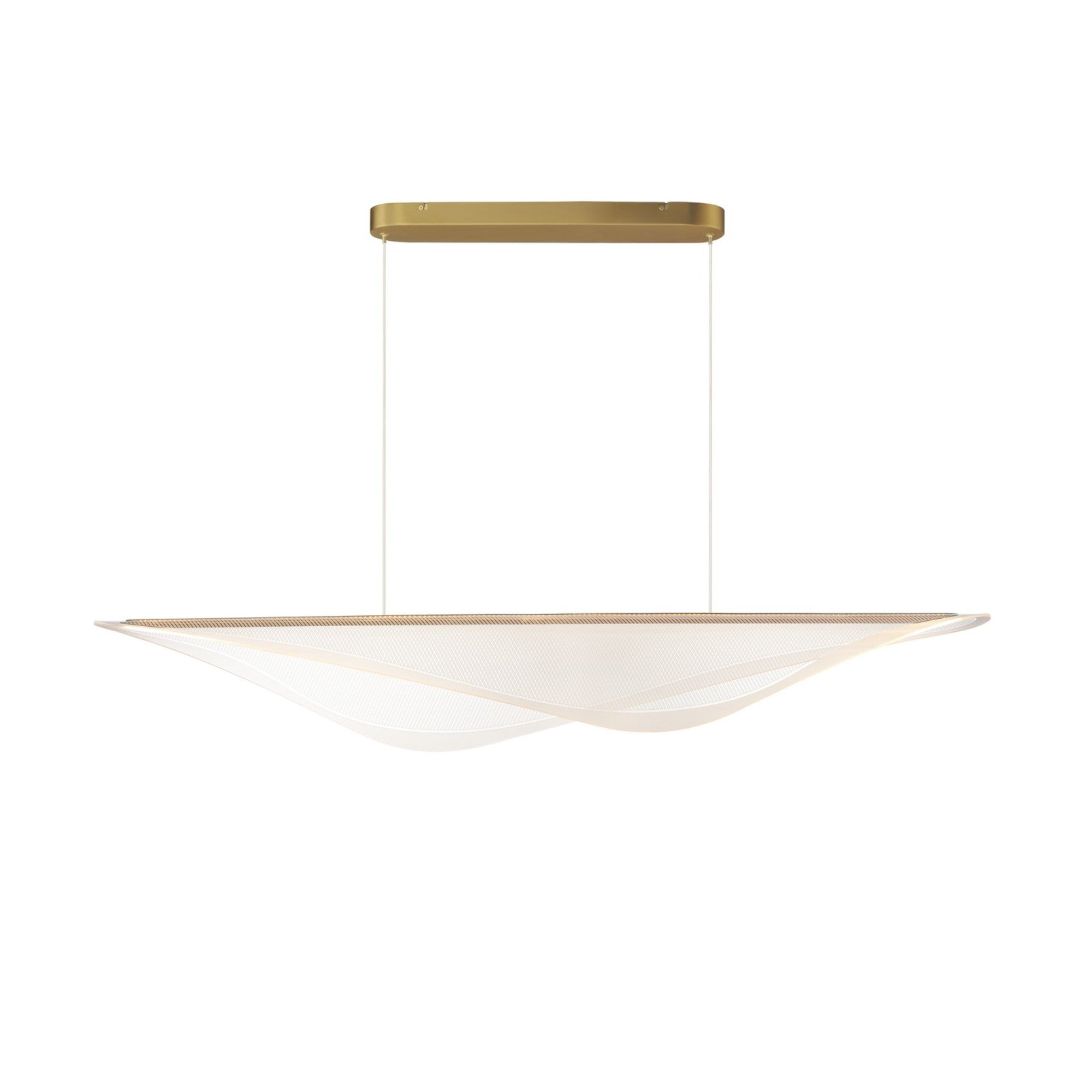Manta 59" LED Linear Pendant, Gold Finish - Bees Lighting