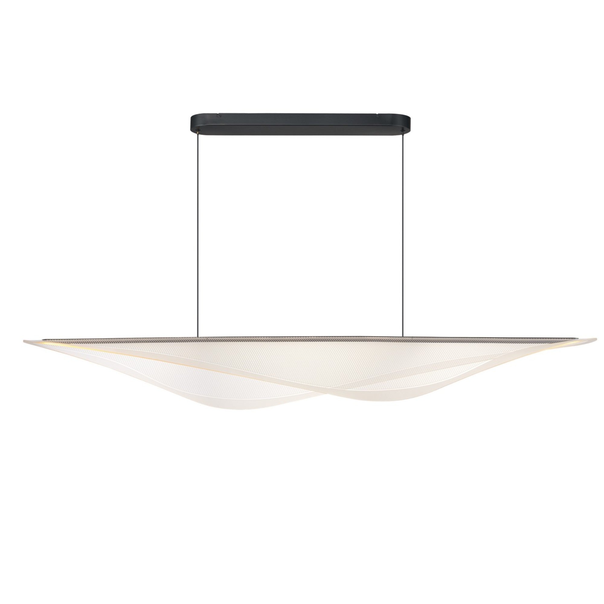 Manta 70" LED Linear Pendant, Black Finish - Bees Lighting