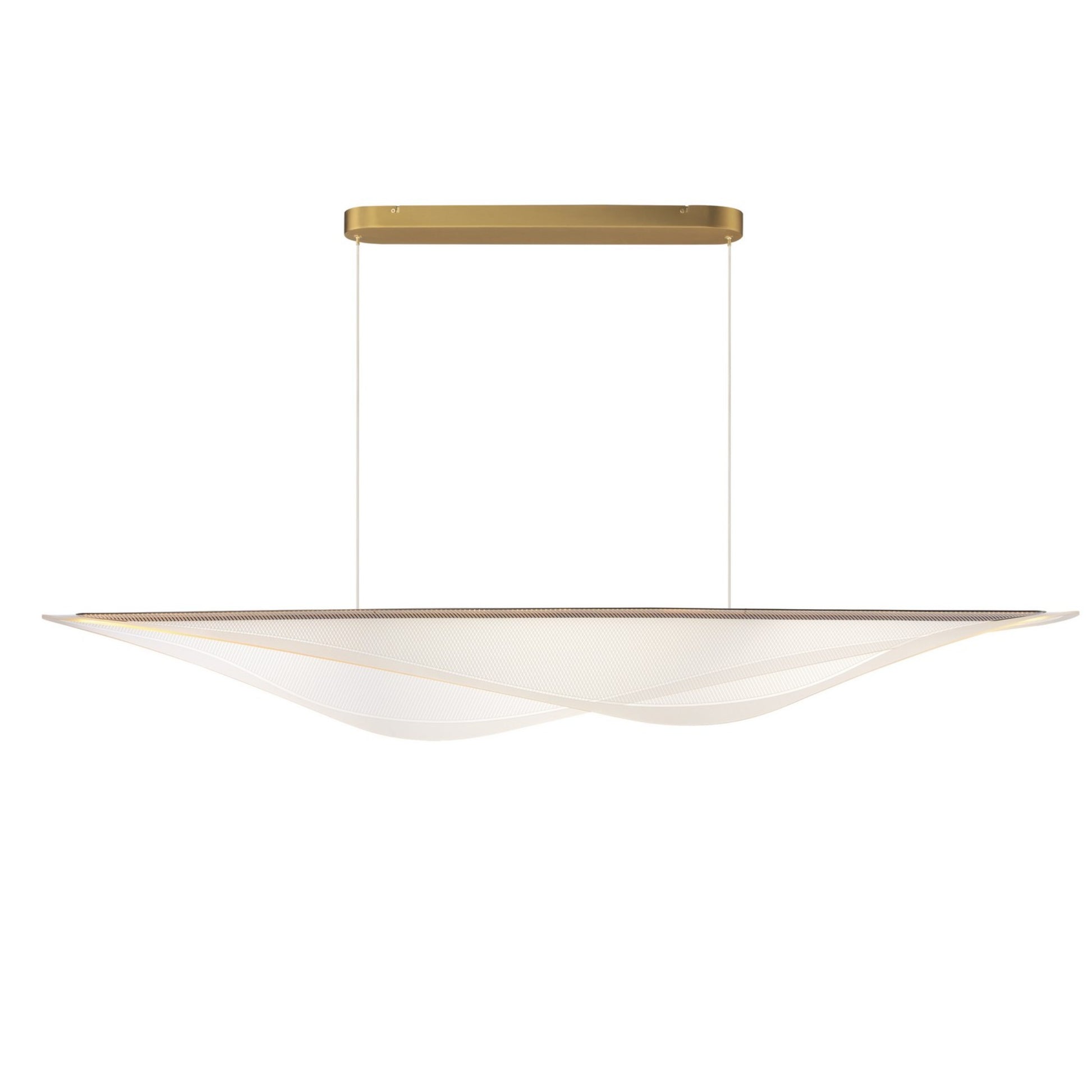 Manta 70" LED Linear Pendant, Gold Finish - Bees Lighting