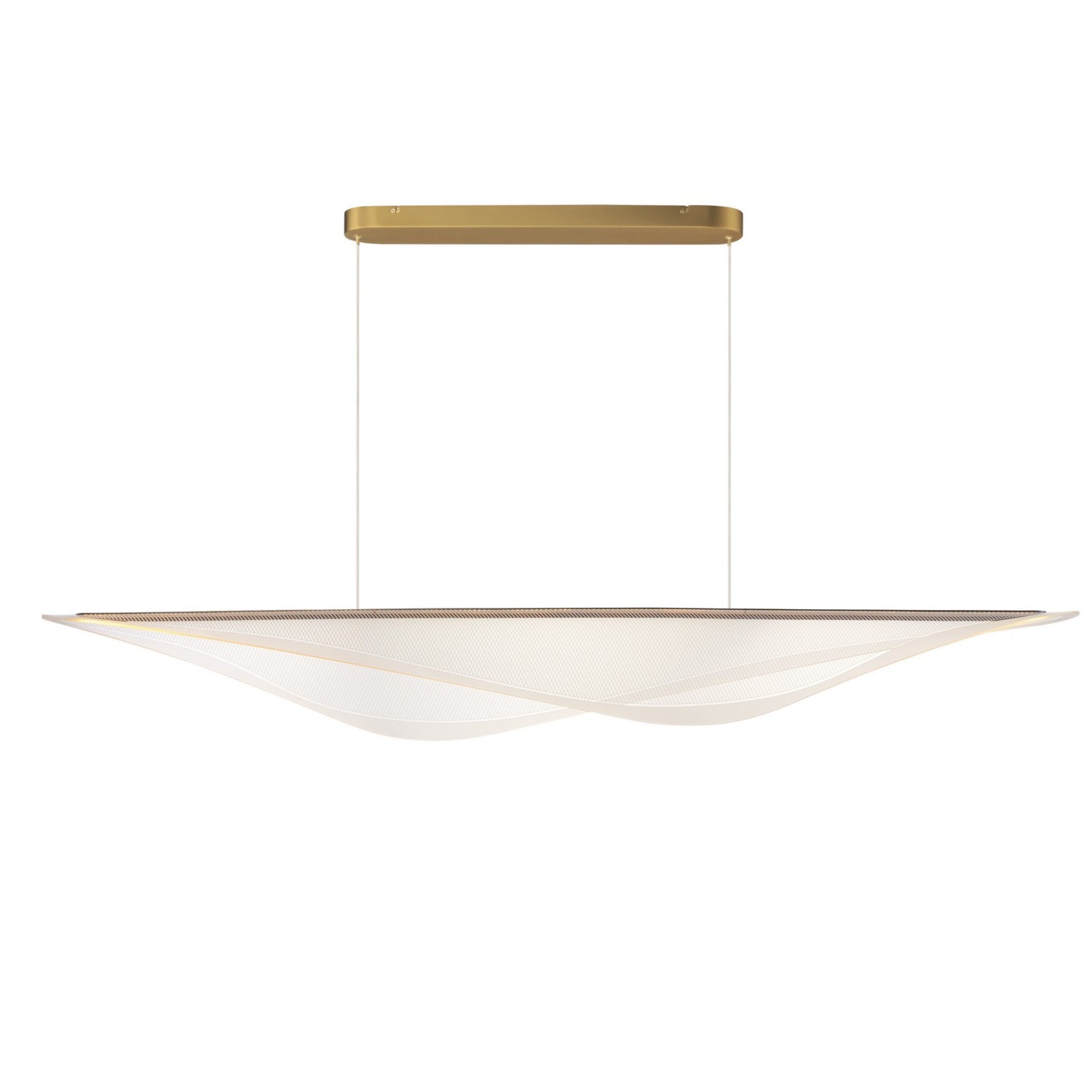 Manta 70" LED Linear Pendant, Gold Finish - Bees Lighting