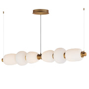 Soji 60" LED Linear Pendant, Black & Gold Finish - Bees Lighting