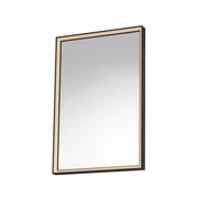 Bevel 24" x 30" LED Mirror, Brushed Black Finish - Bees Lighting