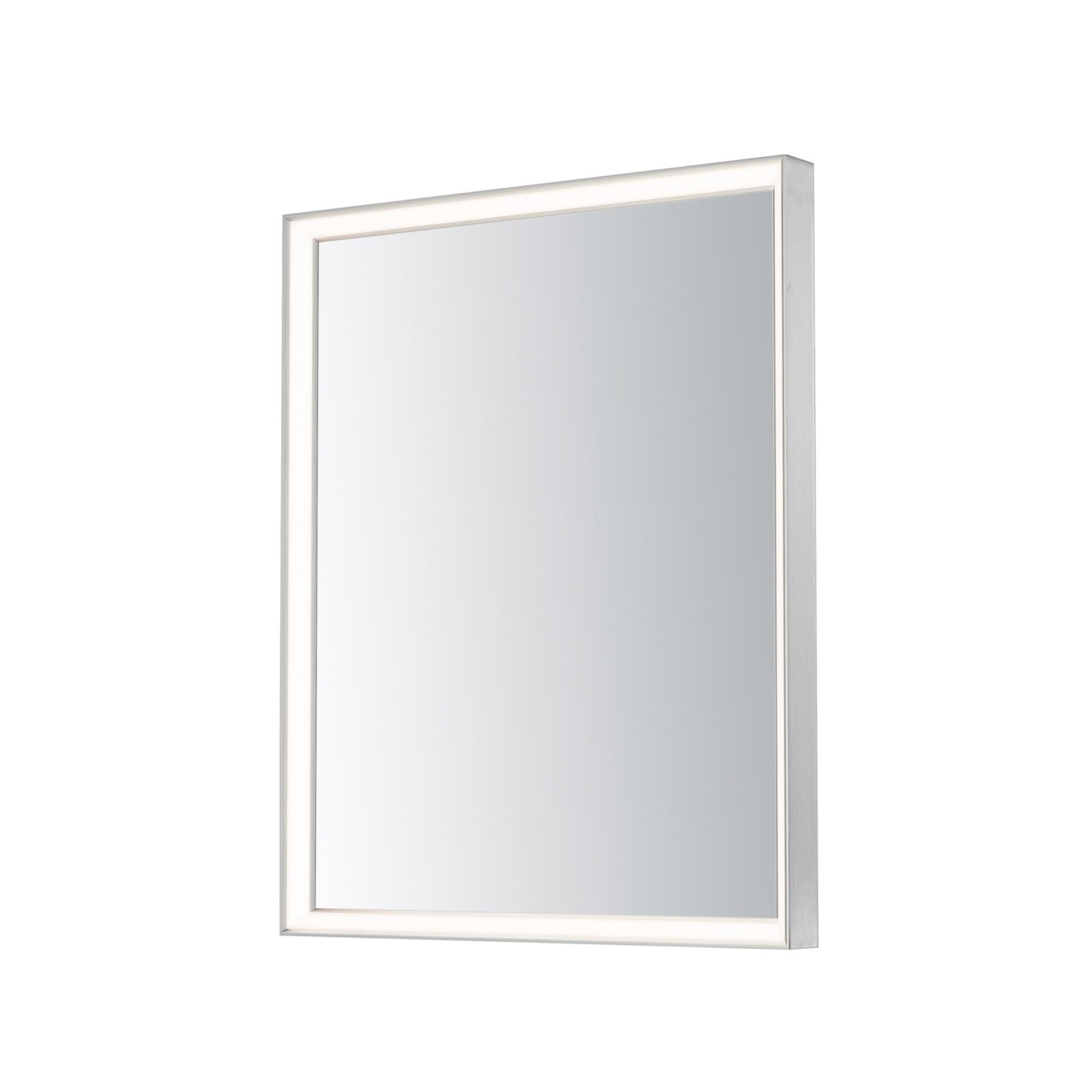 Bevel 24" x 30" LED Mirror, Satin Nickel Finish - Bees Lighting