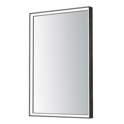 Bevel 30" x 36" LED Mirror, Brushed Black Finish - Bees Lighting