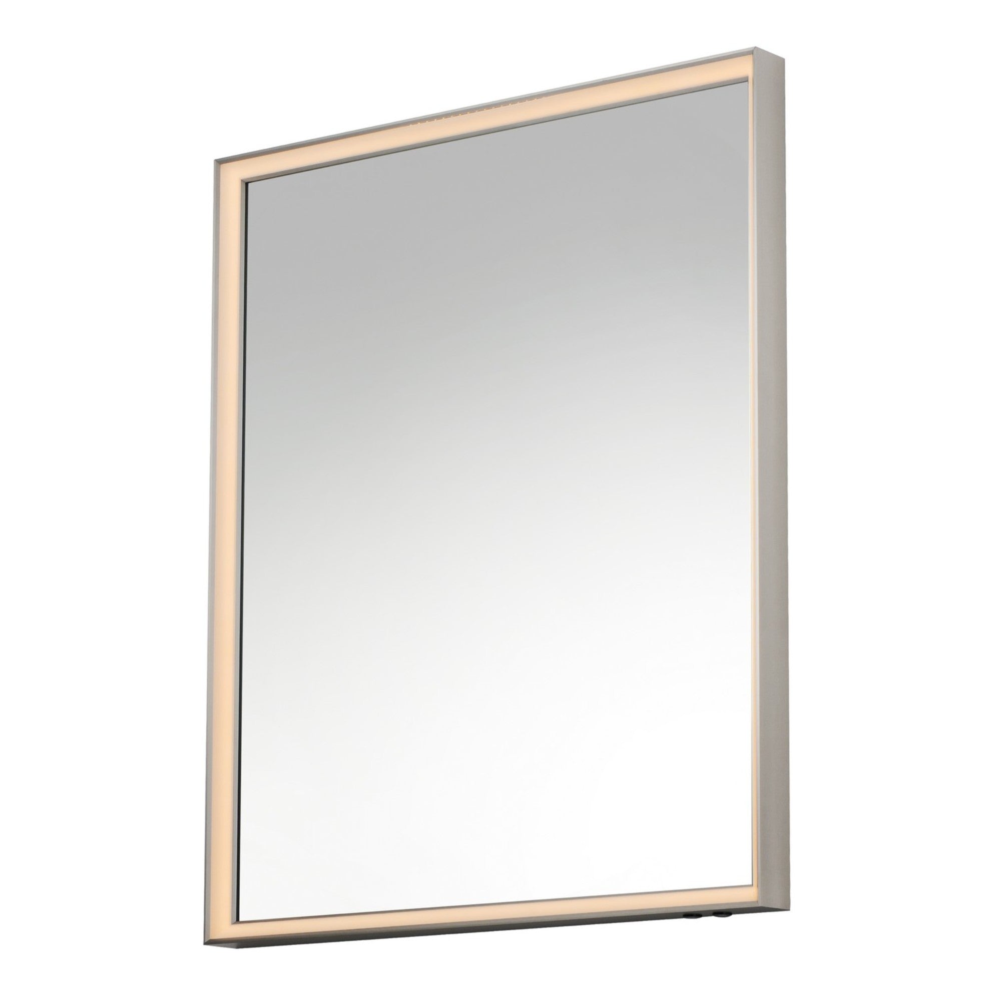 Bevel 30" x 36" LED Mirror, Satin Nickel Finish - Bees Lighting