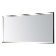 Bevel 60" x 28" LED Mirror, Brushed Black Finish - Bees Lighting
