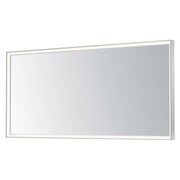 Bevel 60" x 28" LED Mirror, Satin Nickel Finish - Bees Lighting