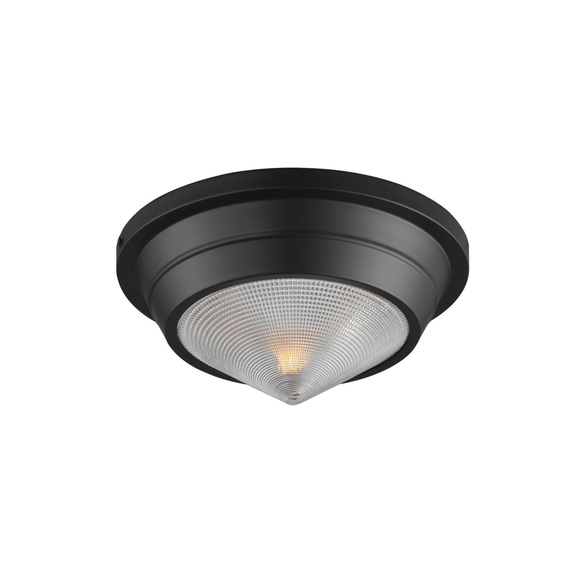 Hargreaves 10" Flush Mount, Black Finish - Bees Lighting