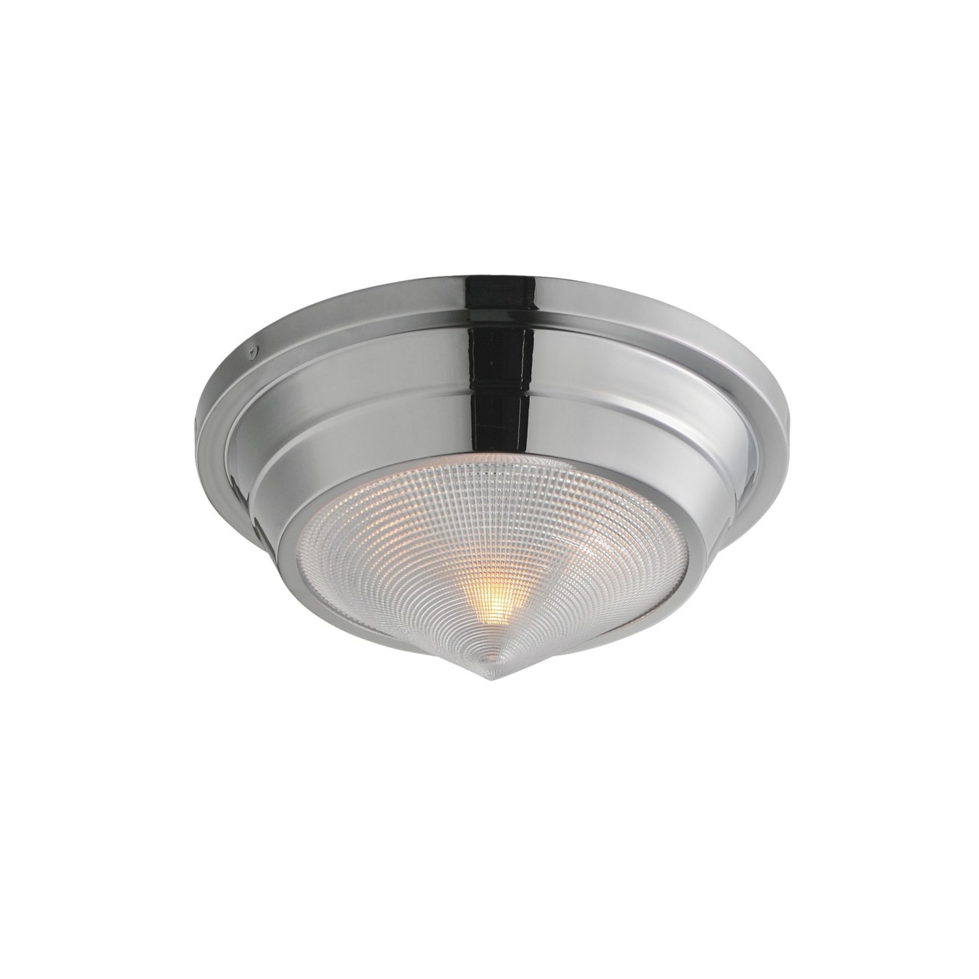 Hargreaves 10" Flush Mount, Polished Nickel Finish - Bees Lighting