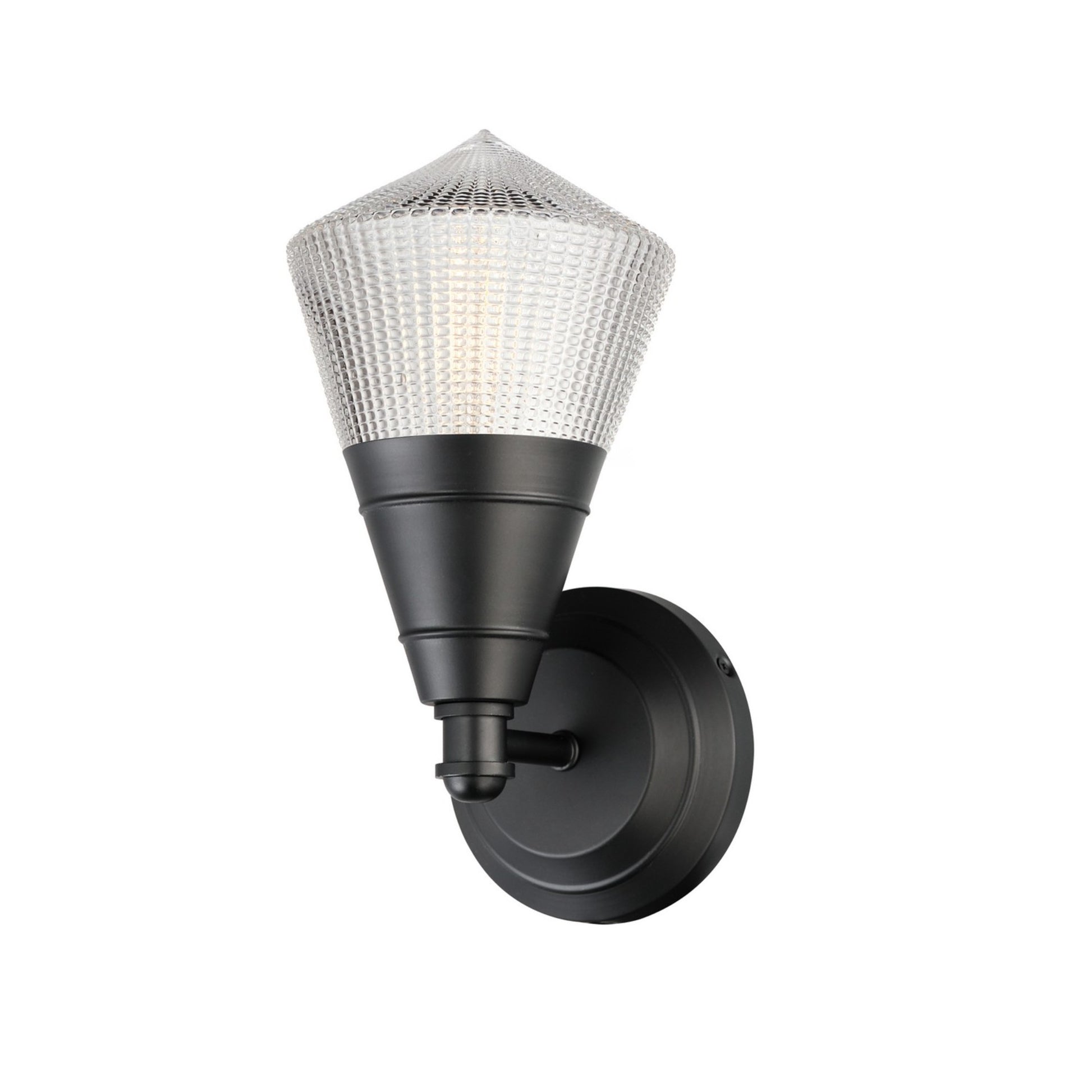 Hargreaves 12" Wall Sconce, Black Finish - Bees Lighting