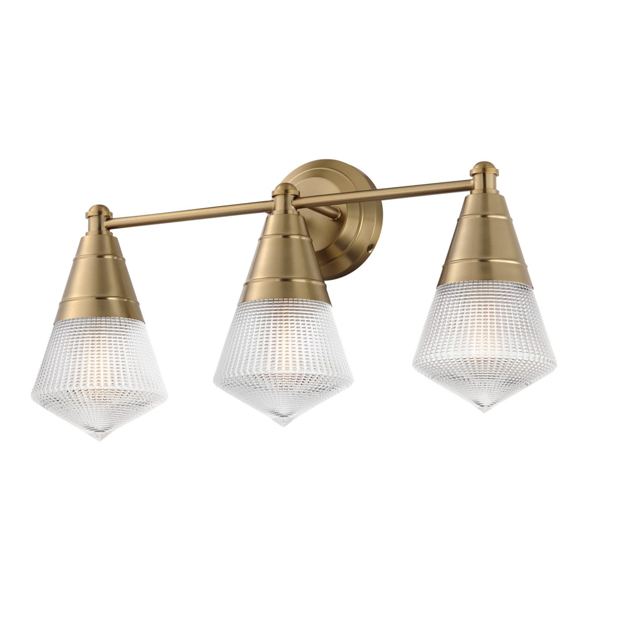 Hargreaves 24" 3-Light Bath Vanity, Natural Aged Brass Finish - Bees Lighting