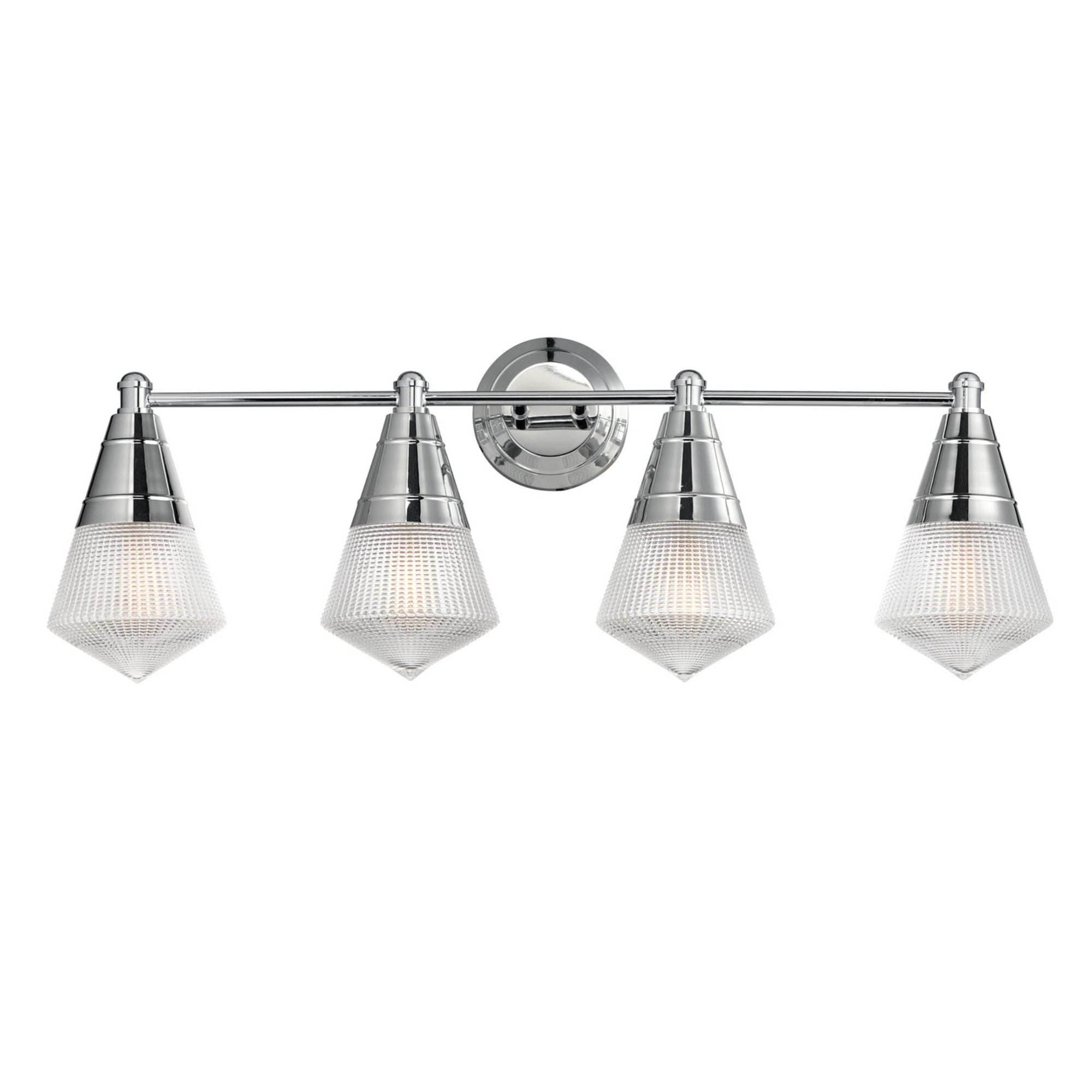 Hargreaves 33" 4-Light Bath Vanity, Polished Chrome Finish - Bees Lighting