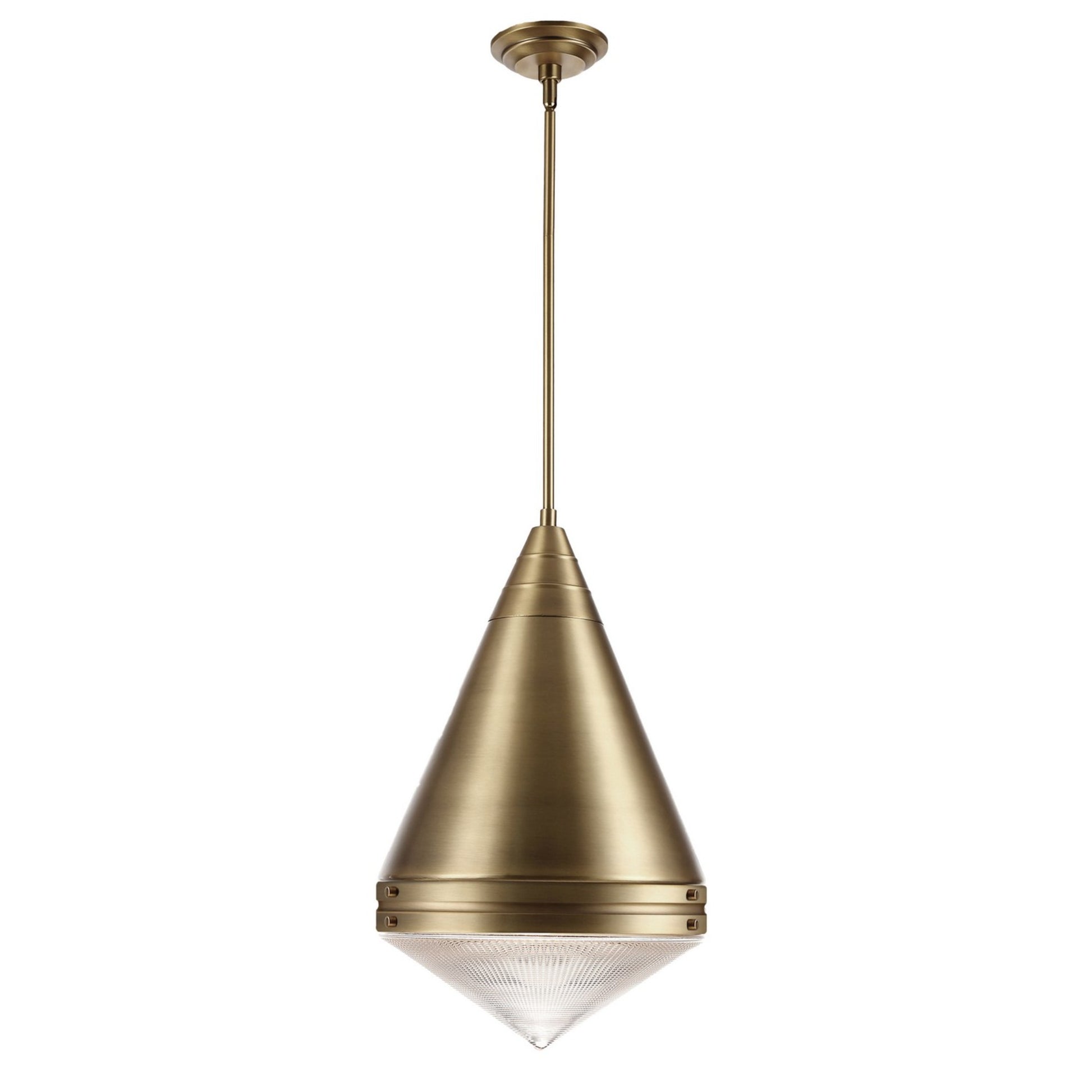 Hargreaves 22" Pendant, Natural Aged Brass Finish - Bees Lighting
