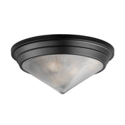 Hargreaves 17" 3-Light Flush Mount, Black Finish - Bees Lighting