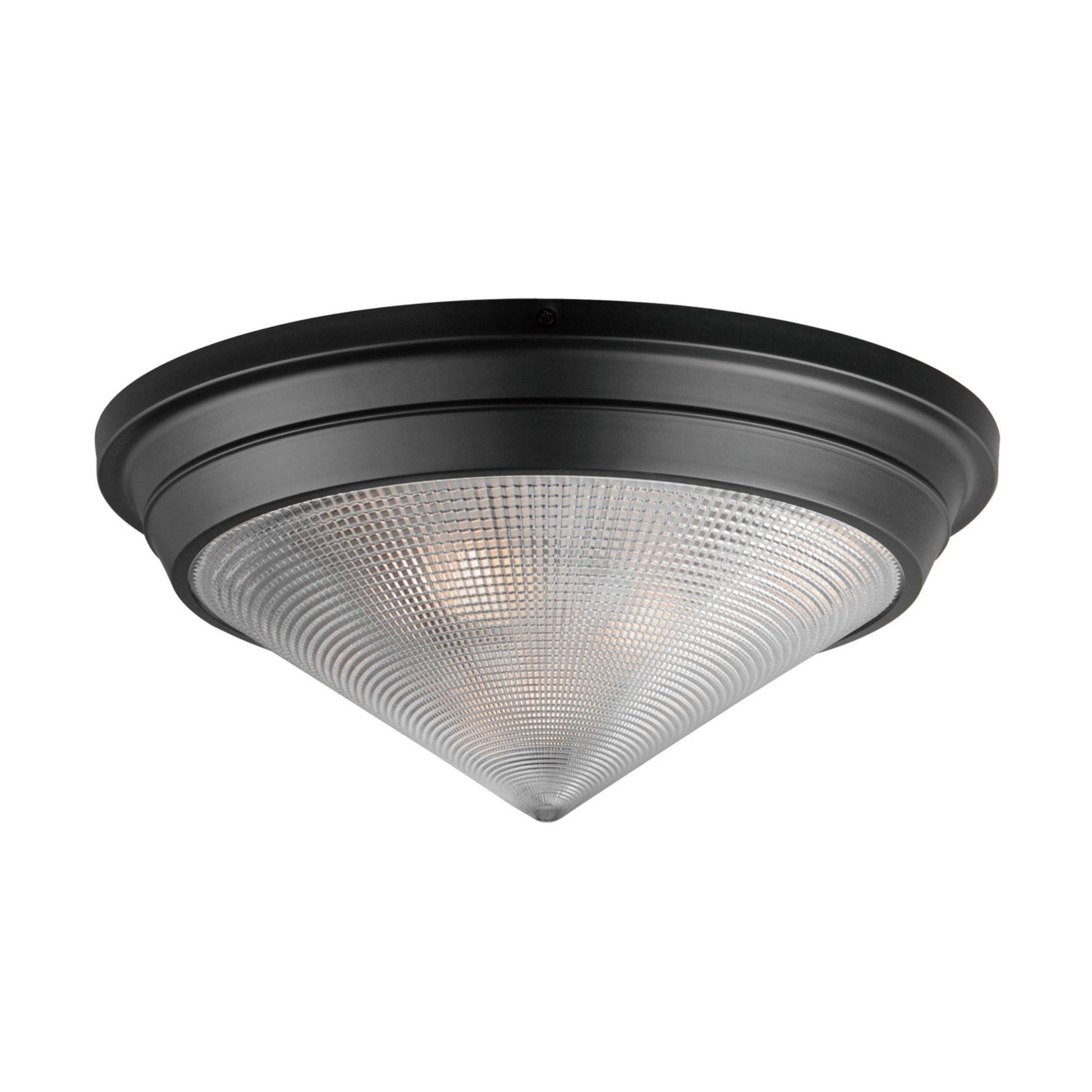 Hargreaves 17" 3-Light Flush Mount, Black Finish - Bees Lighting