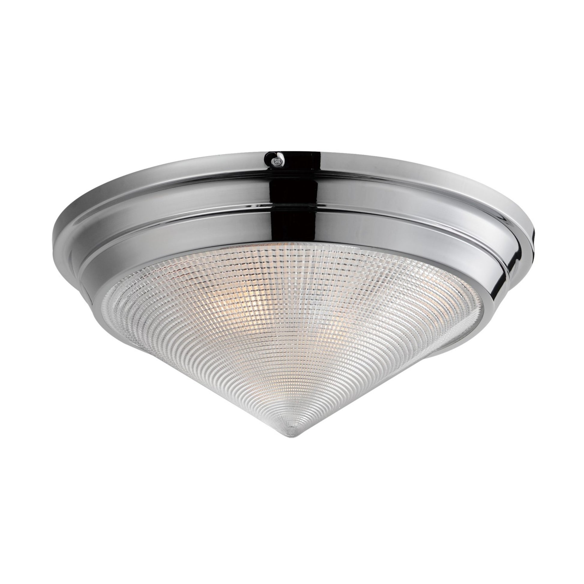 Hargreaves 17" 3-Light Flush Mount, Polished Nickel Finish - Bees Lighting