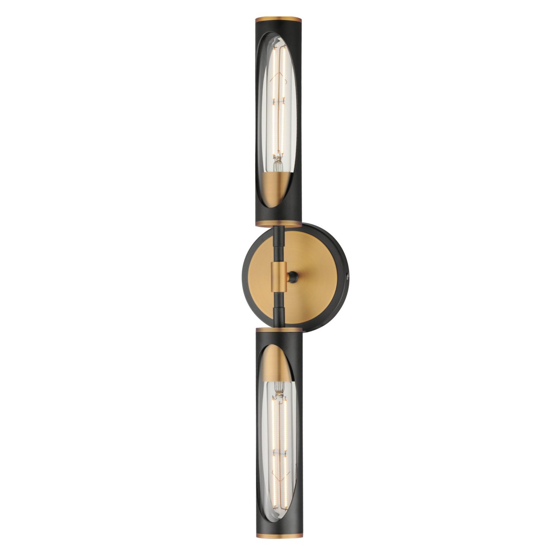 Regent 24" LED Bath Vanity, Black & Antique Brass Finish - Bees Lighting