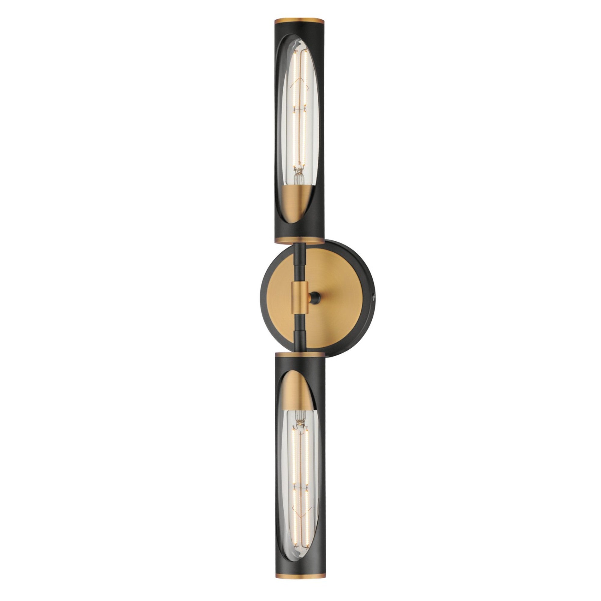 Regent 24" LED Bath Vanity, Black & Antique Brass Finish - Bees Lighting