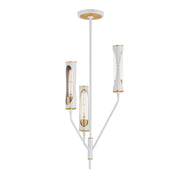 Regent 26" LED Pendant, Light French Gray & Natural Aged Brass Finish - Bees Lighting
