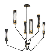Regent 36" LED Pendant, Black & Antique Brass Finish - Bees Lighting