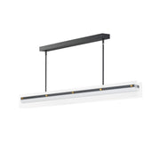 Spectre 47" LED Linear Pendant, Black & Natural Aged Brass Finish - Bees Lighting