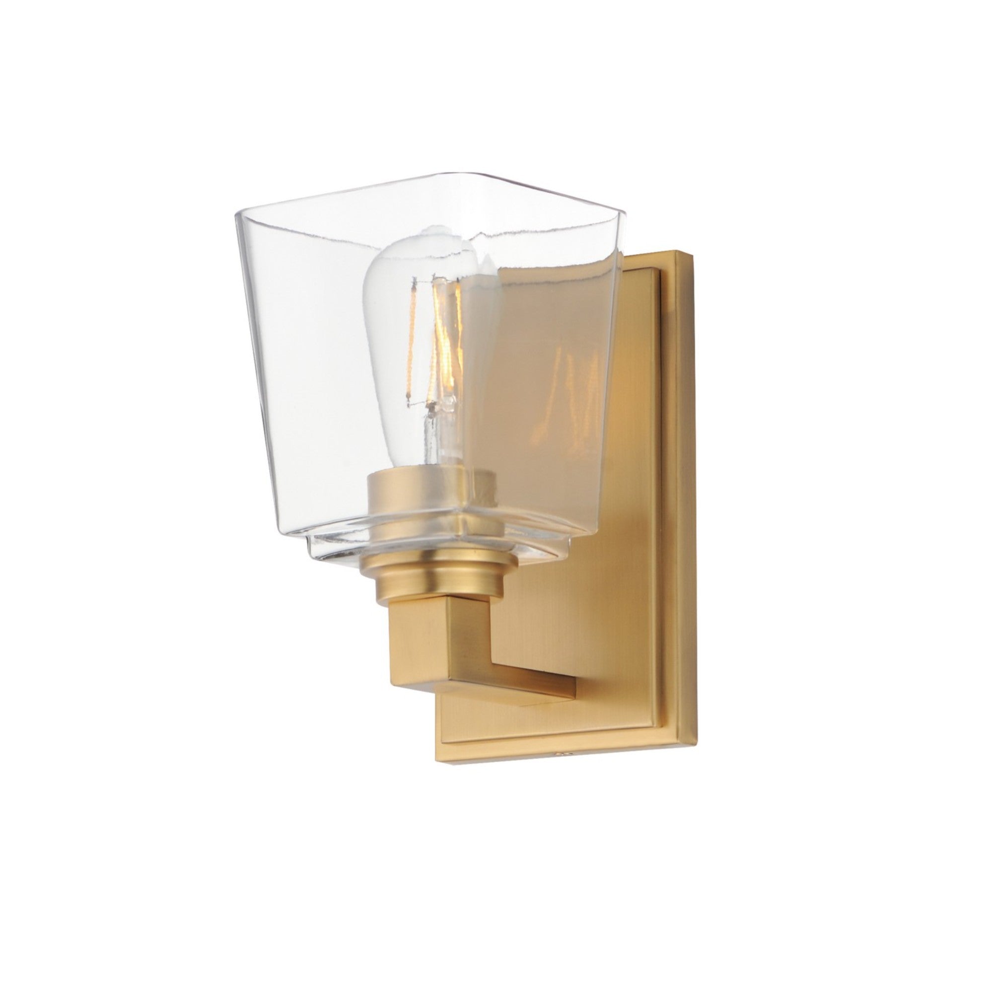 Cubos 8" Wall Sconce, Natural Aged Brass Finish
