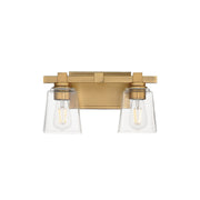 Cubos 14" 2-Light Wall Sconce, Natural Aged Brass Finish - Bees Lighting
