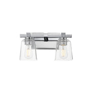 Cubos 14" 2-Light Wall Sconce, Polished Chrome Finish - Bees Lighting