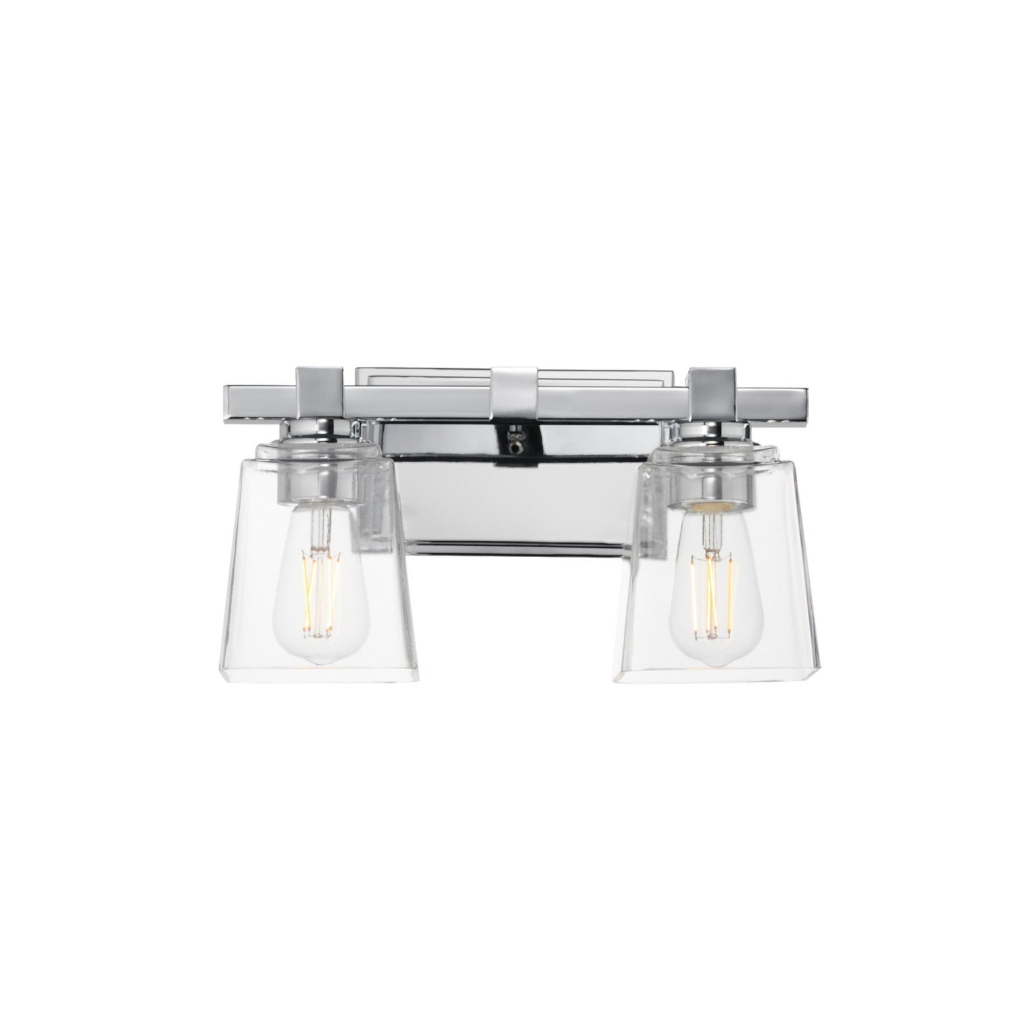 Cubos 14" 2-Light Wall Sconce, Polished Chrome Finish - Bees Lighting