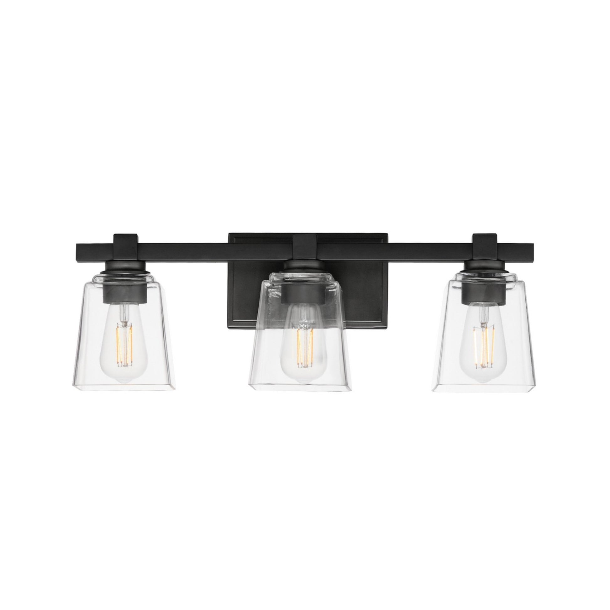Cubos 22" 3-Light Bath Vanity, Black Finish - Bees Lighting