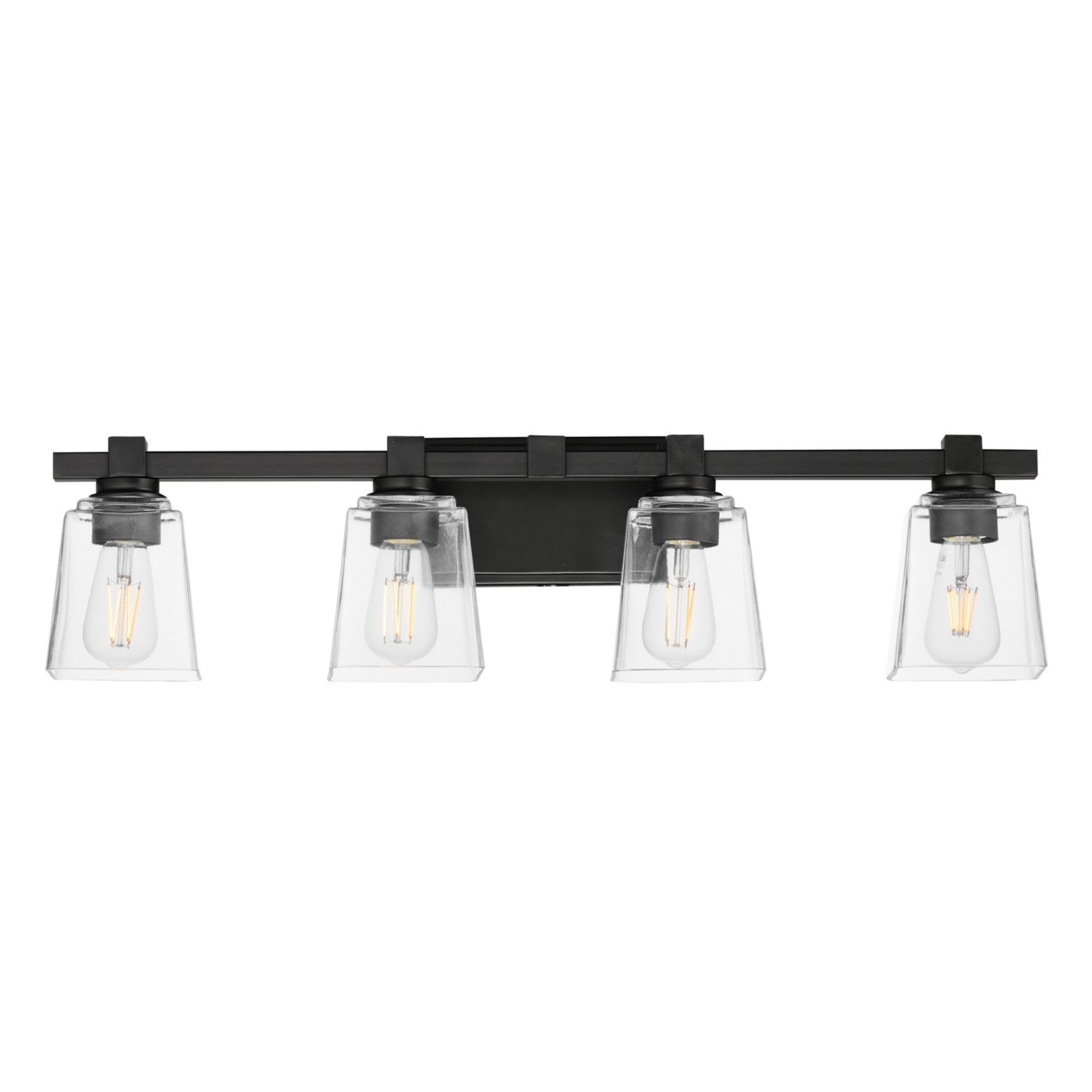 Cubos 31" 4-Light Bath Vanity, Black Finish - Bees Lighting