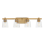 Cubos 31" 4-Light Bath Vanity, Natural Aged Brass Finish - Bees Lighting
