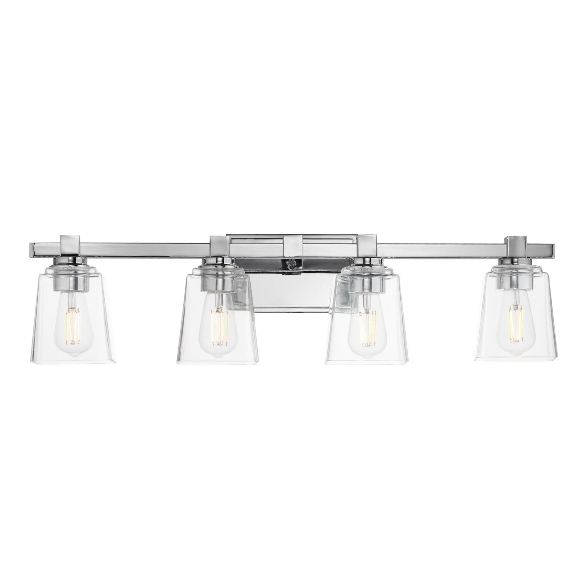 Cubos 31" 4-Light Bath Vanity, Polished Chrome Finish - Bees Lighting