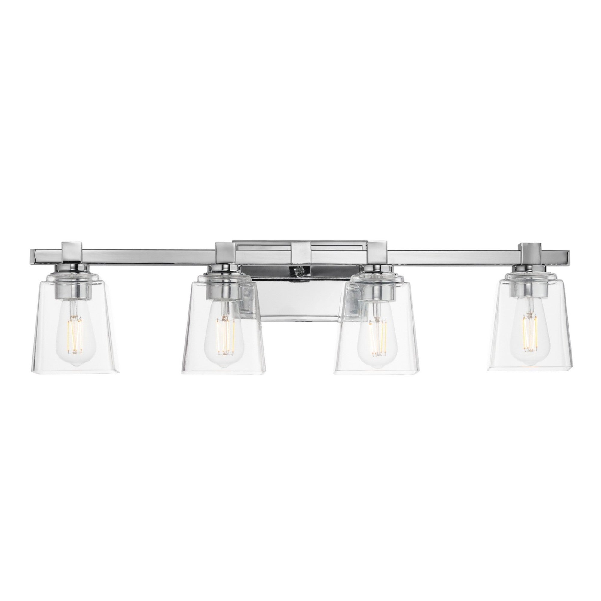 Cubos 31" 4-Light Bath Vanity, Polished Chrome Finish - Bees Lighting