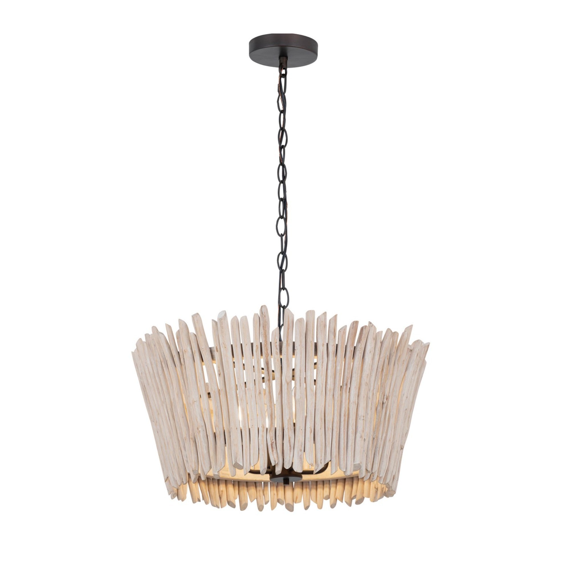 Baywood 24" 4-Light Chandelier, Textured Bronze Finish - Bees Lighting