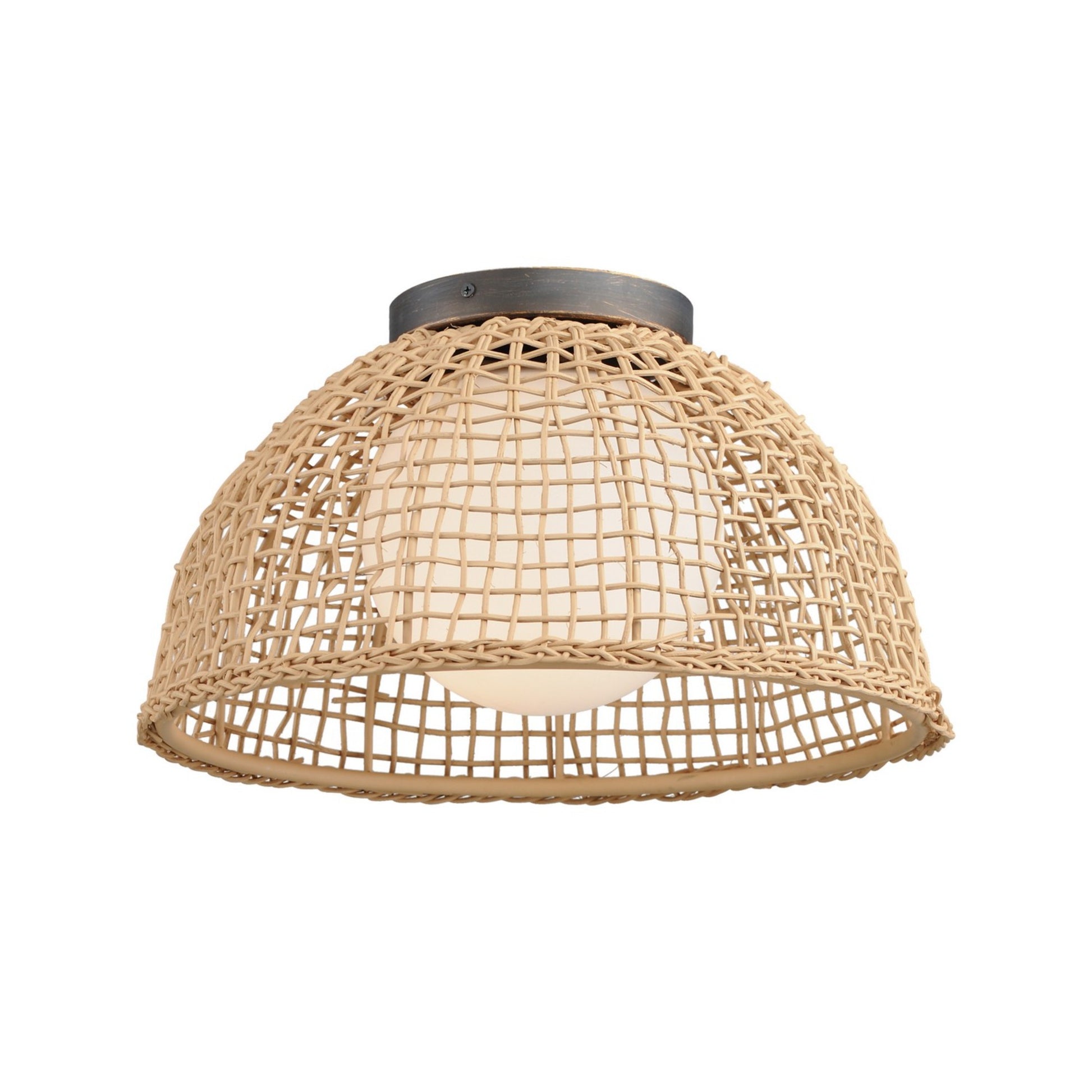 Cestino 16" Flush Mount, Antique Bronze Finish - Bees Lighting