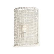 Cestino 12" Wall Sconce, Weathered White Finish - Bees Lighting