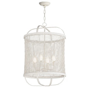 Cestino 26" 4-Light Pendant, Weathered White Finish