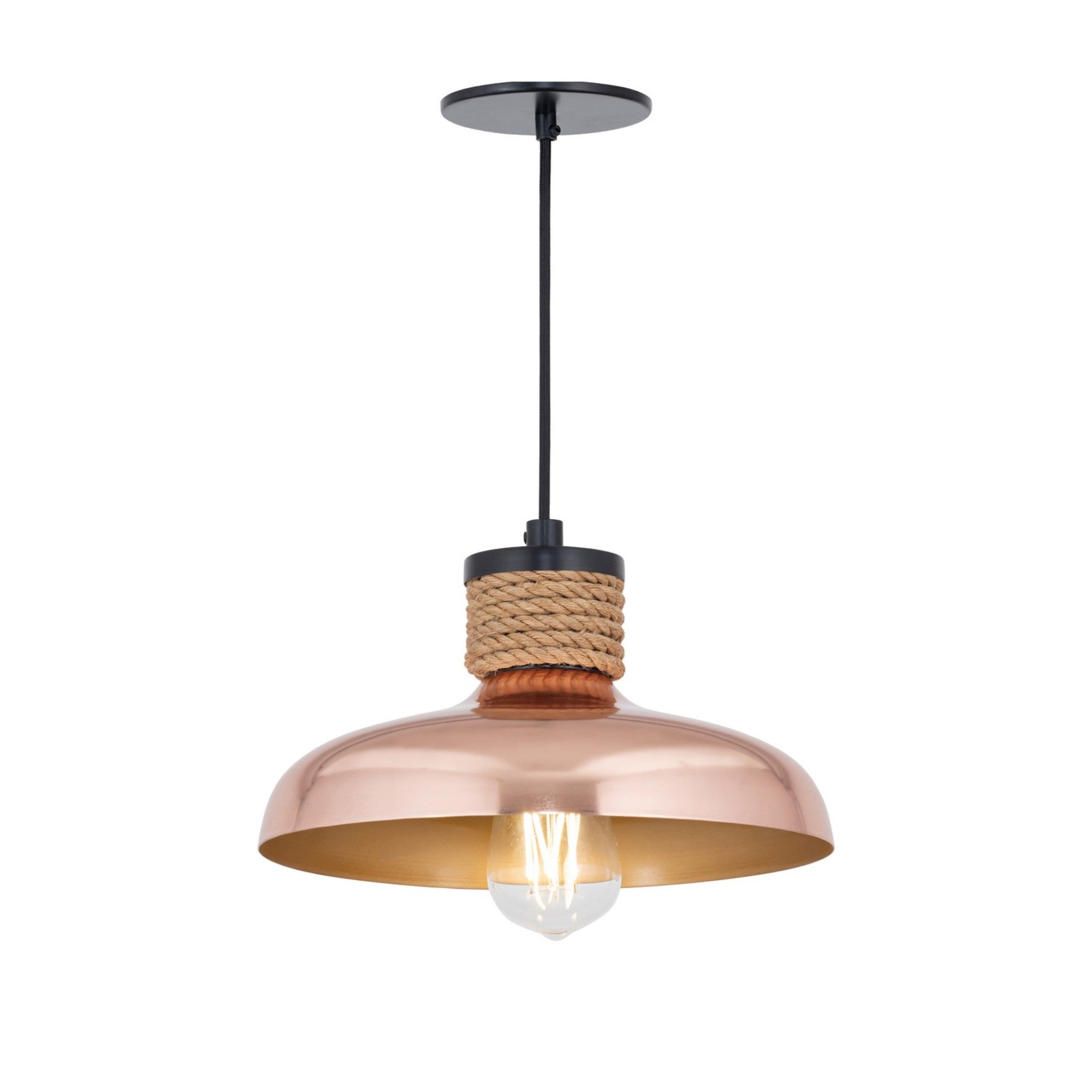 Bingham 10" Pendant, Copper Finish