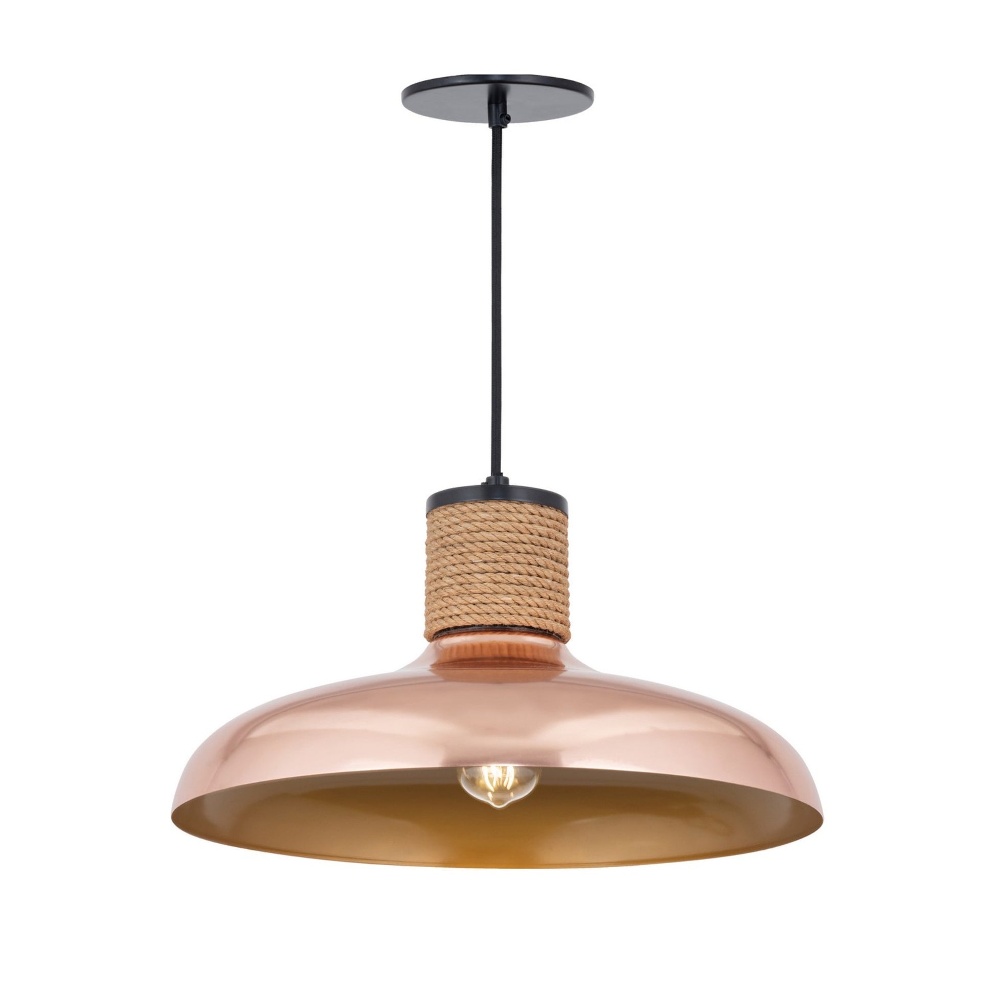 Bingham 17" Pendant, Copper Finish - Bees Lighting