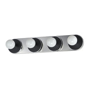 Hollywood 27" 4-Light Wall Sconce, Polished Chrome Finish - Bees Lighting