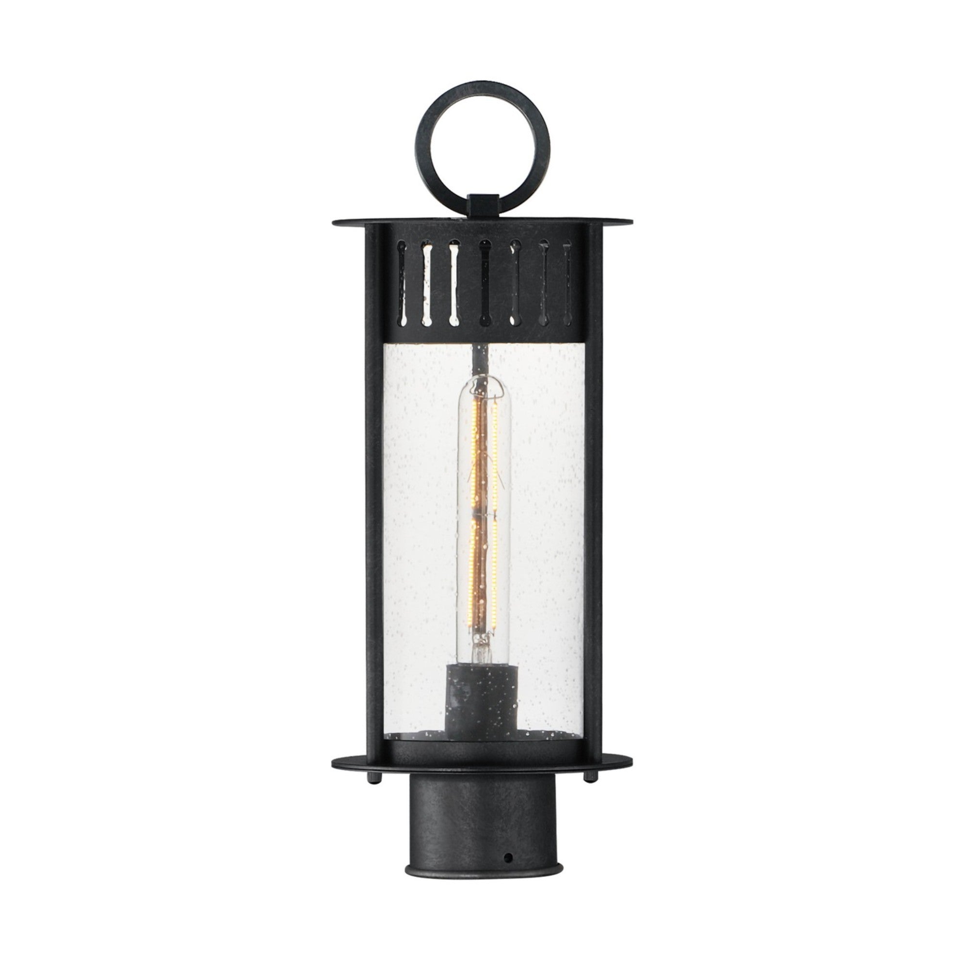 Windsor 17" Outdoor Post Mount, Black Patina Finish - Bees Lighting