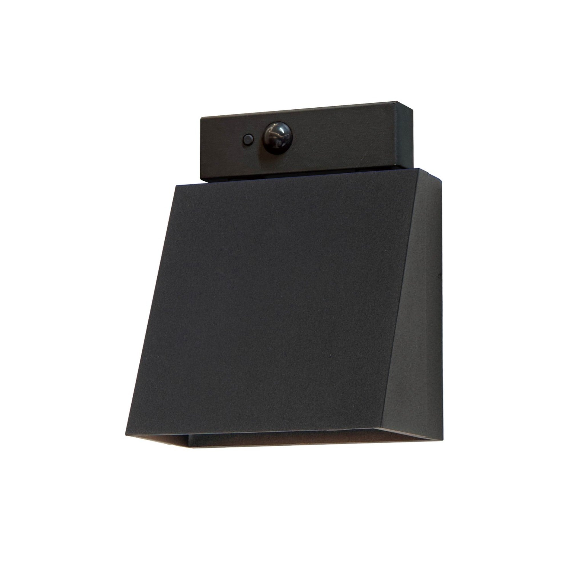 Pathfinder 7" LED Outdoor Wall Sconce, Black Finish, Motion & Photocell - Bees Lighting