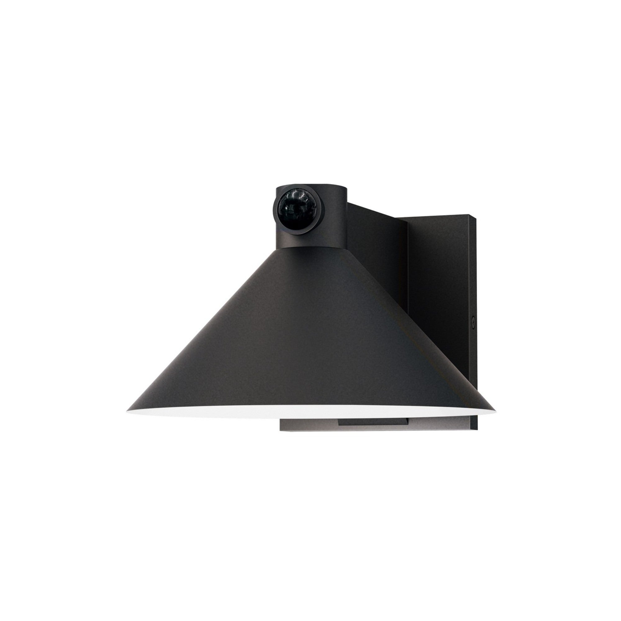 Conoid LED 8" LED Outdoor Wall Sconce, Black Finish, W/ Dusk-Dawn - Bees Lighting