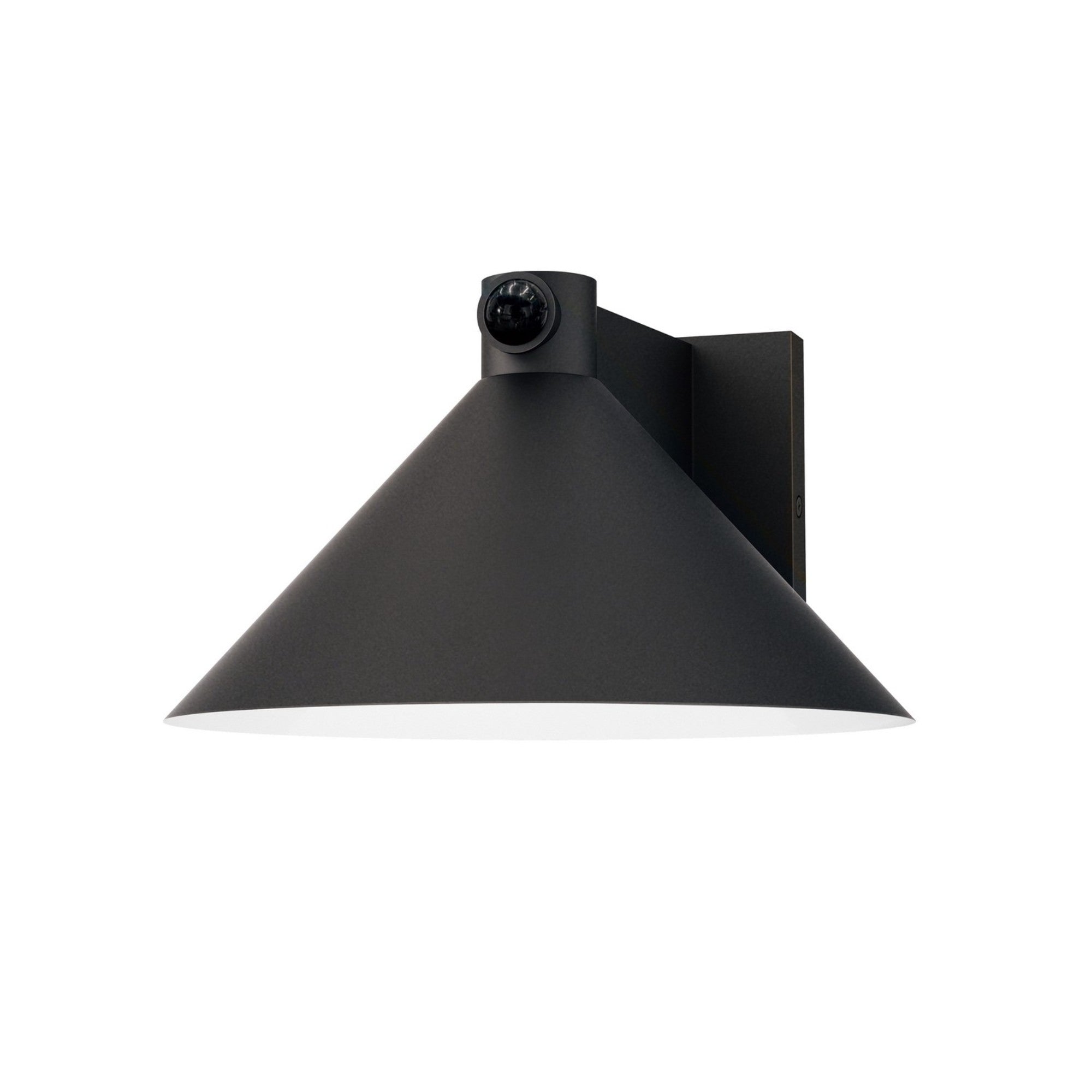 Conoid LED 10" LED Outdoor Wall Sconce, Black Finish, W/ Dusk-Dawn - Bees Lighting
